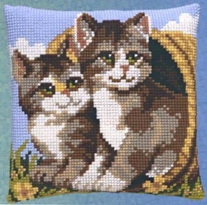 PakoCat Duo Cushion Front Chunky Cross Stitch Kit