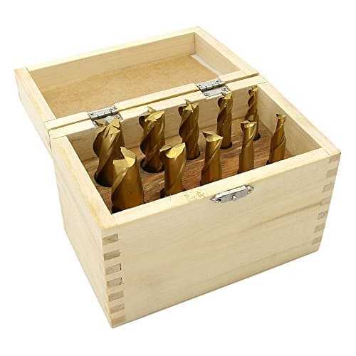 End Mill Set, 10 pieces 2 & 4 Flute