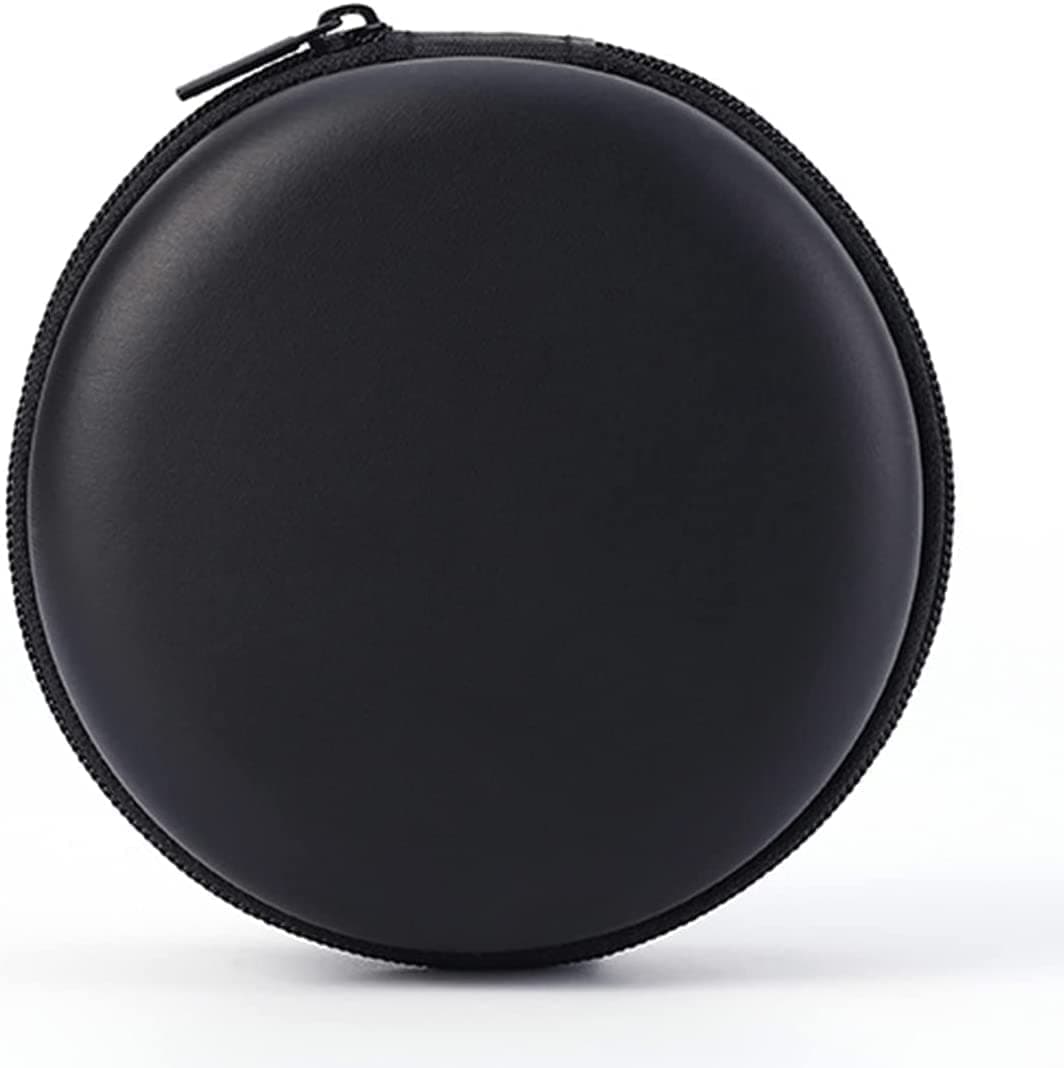 CLAVIER Polyurethane Hard Carrying Case Portable Protection Storage Bag for Earphone Headset Headphone Black