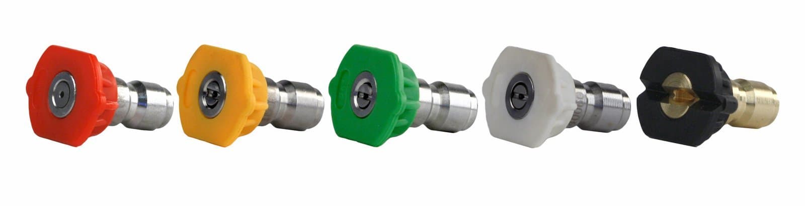 Erie Tools 5 Piece 4000 PSI 1/4in. Quick Connect Kit 3.5 Stainless Steel Orifice High Pressure Washer Spray Nozzle Tip