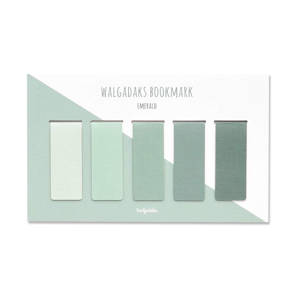 Magnetic Bookmarks Emerald, Set of 5