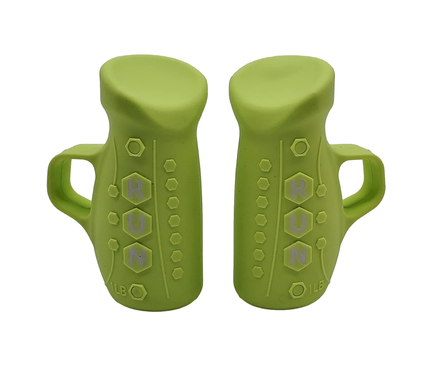 Running Pods 2.0 lbs Set Metal Alloy Hand Weights with Anti-Slip Finger Loop for Running, Outdoor Training for Adults - 2 Pods, 1.0 lbs each + Free E-Book Workout Guide