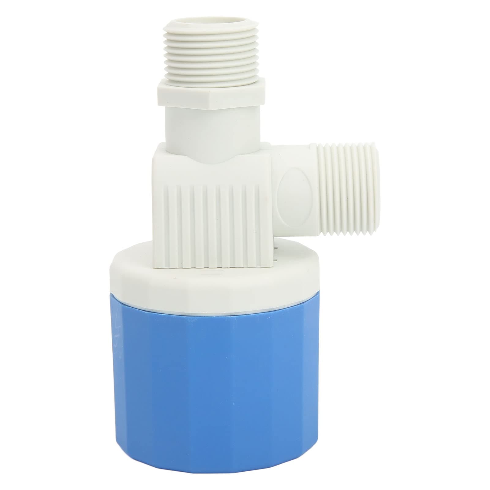 Valve, Nylon Inner Top Water Inlet Automatic Water Level Control Valve, Auto Off Water Valve with Stainless Steel Nuts for Solar, Water, Tower, Pool (3/4)