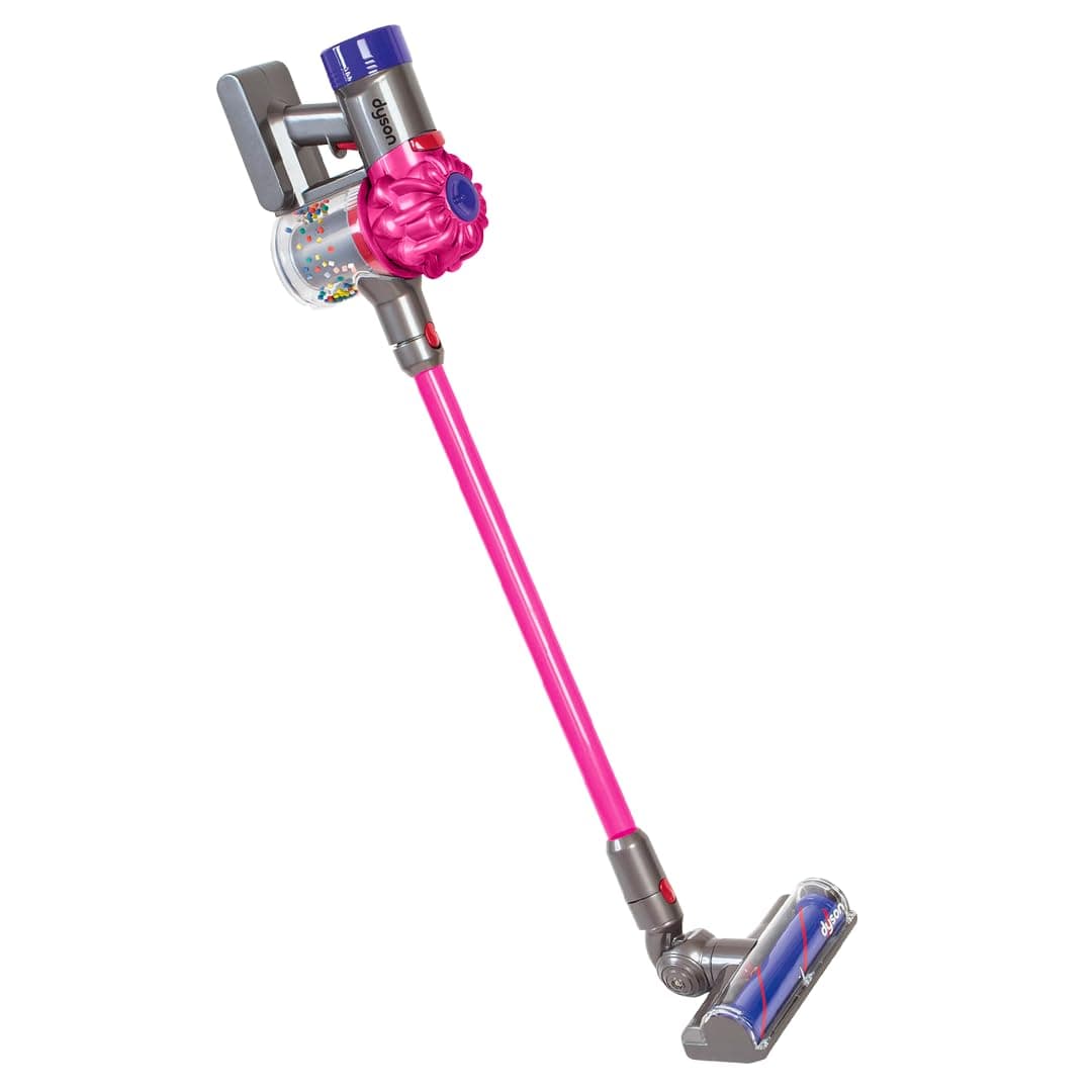 Casdon Dyson Wireless Vacuum Cleaner, Interactive & Officially Licensed Dyson Toy Vacuum Cleaner for Children from 3 Years, Realistic Role Play Fun, Pink