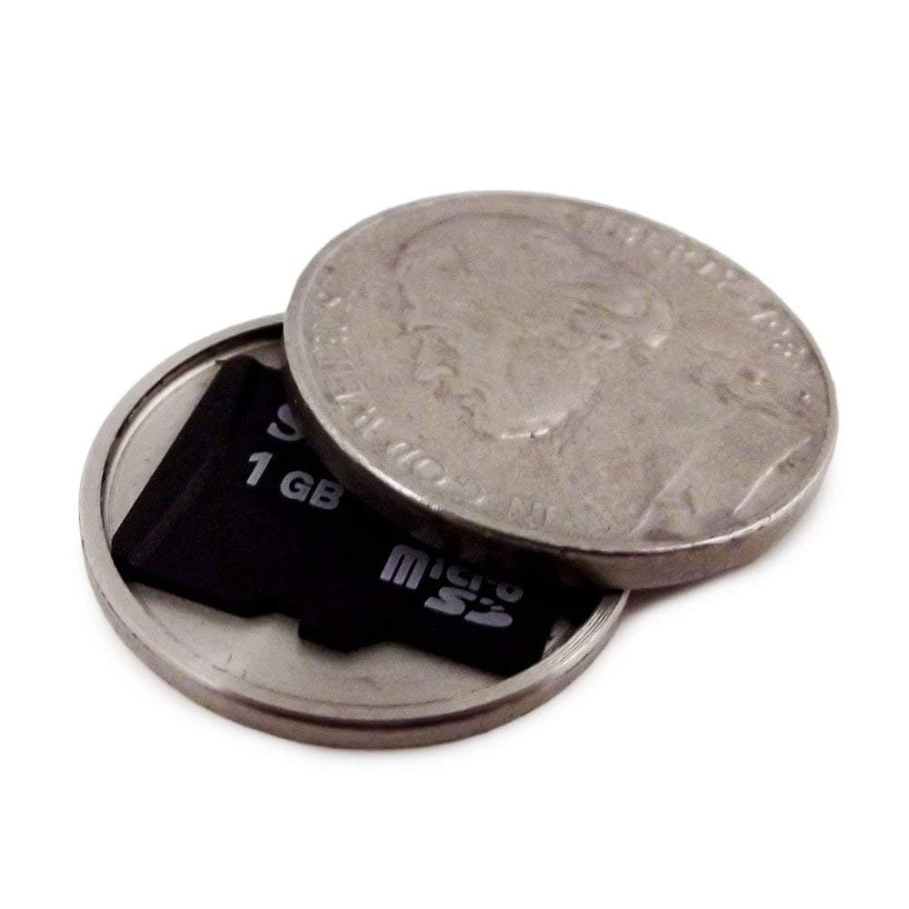 Micro SD Card Covert Spy Coin - Secret Compartment (U.S. Nickel)
