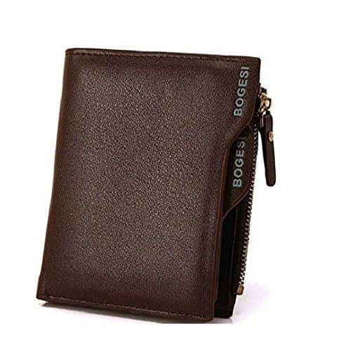 Men's Bifold Leather Wallet (Brown)