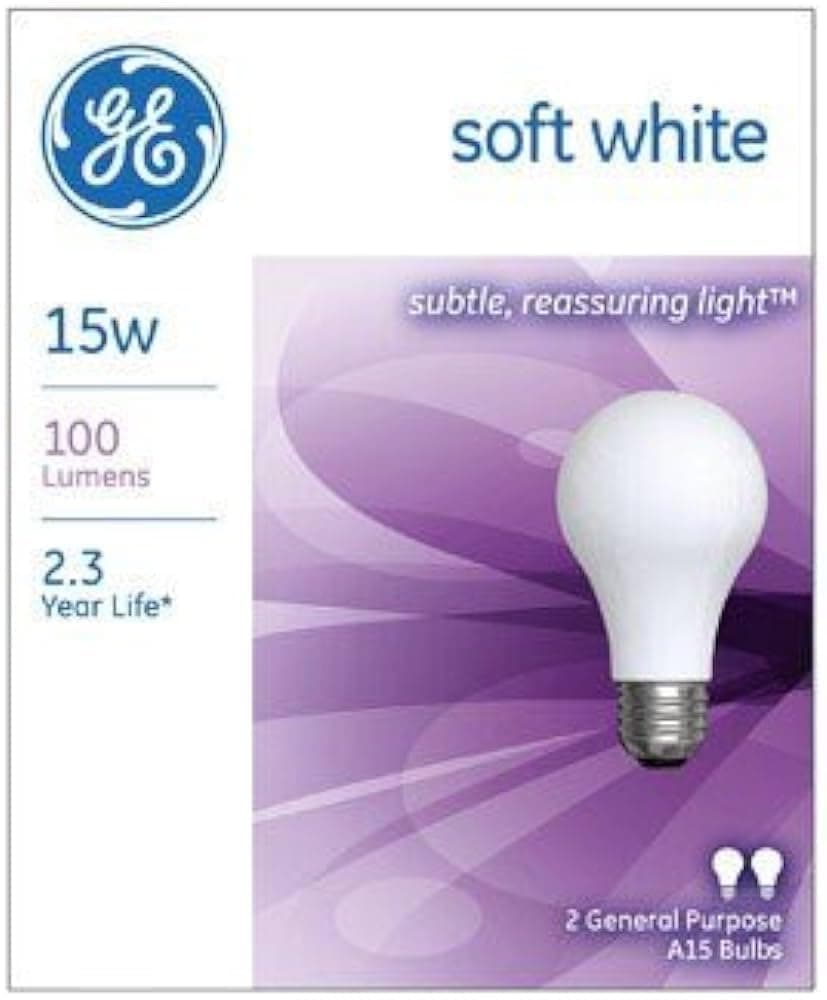 Lighting 97491 15 W Standard Light Bulb, Soft White, Pack of 2