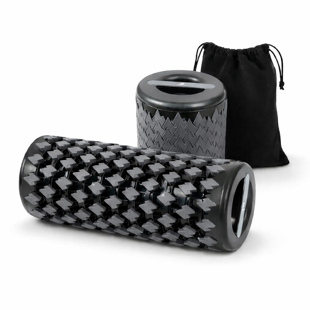 Collapsible Foam Roller for Travel & Home Workout – Portable Space Saving Muscle Roller for Deep Tissue Massage, Back Pain Relief & Recovery | Retractable Fitness Roller for Gym, Yoga & Physio