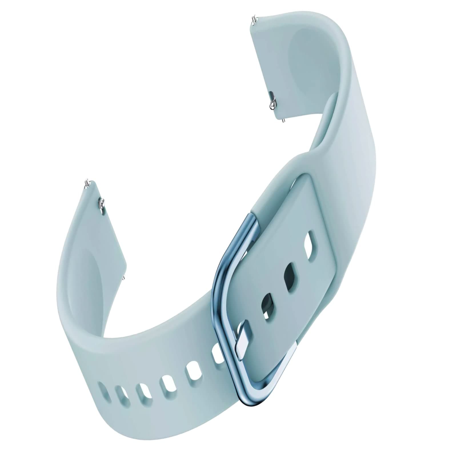 YODI Soft Silicone Classic Strap Bands for Fire-Boltt Phoenix BSW049 Smart Watch Quick Release Pin for Men, Women and Kids Medium Size (C Ocean Blue)