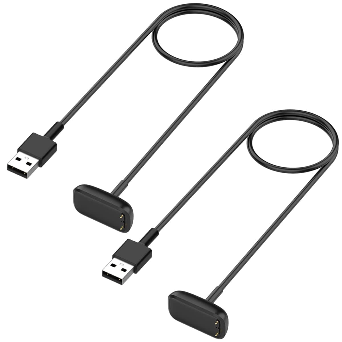 Charger for Fitbit Charge 5 / Charge 6 / Luxe, Replacement Charging Cable Cord Accessories for Fitbit Bands (2-Pack, 3.3ft/1m)