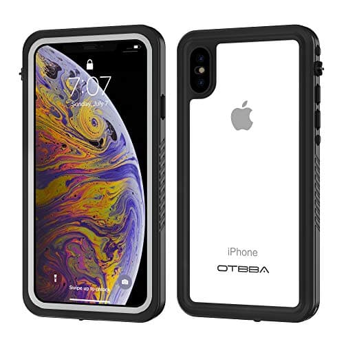 iPhone Xs Max Waterproof Case, OTBBA Protective Full Sealed Underwater Cover Rugged Dustproof Snowproof Shockproof Waterproof Phone Case for iPhone Xs Max (Clear)