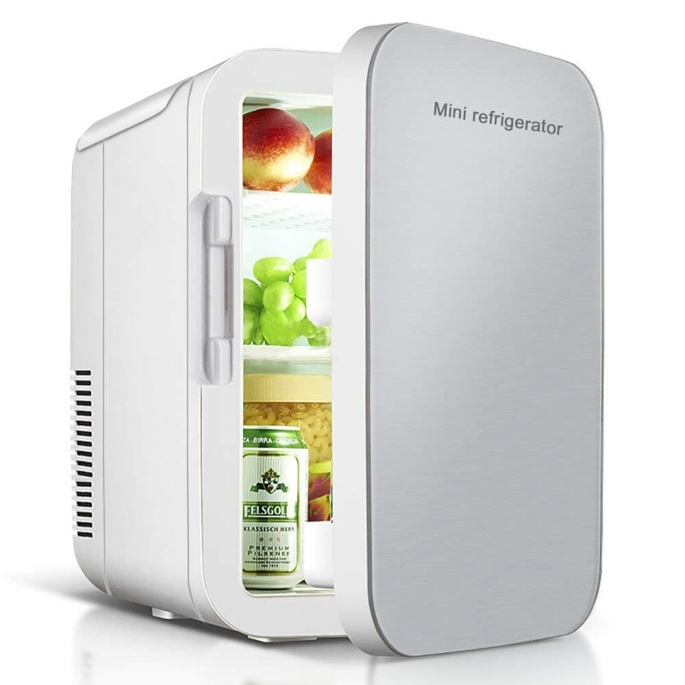 Mini Fridge 10 Liter Portable AC/DC Powered Cooler and Warmer for Cars, Road Trips, Homes, Offices, and Dorms