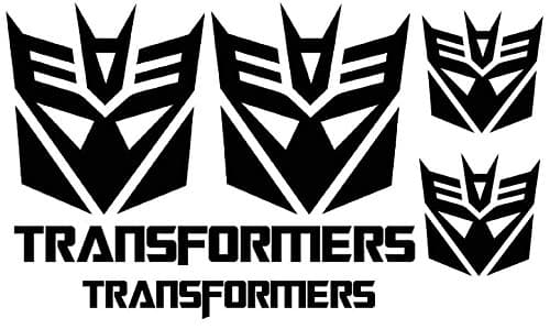 Transformers Decepticon Set Car Sticker Decal Black x6