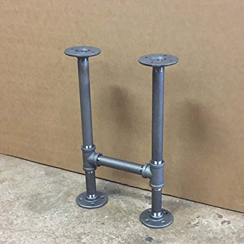Rusty Design H16, BKH1116 Pipe Legs KIT for Bench or Narrow Coffee Table, H-Shape, W11 x H16, Pack of 2 Suitable for 1 Table