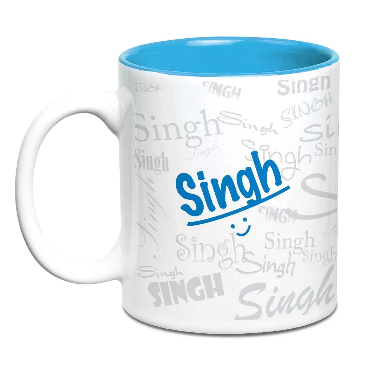 Hot MuggsMe Graffiti Mug - Singh Personalised Name Ceramic, 315ml, 1 Unit