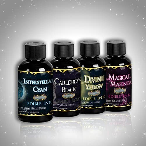 Edible Ink Replenishment Kit Refill 4 Pack - 4oz - Bottles by Tasty Imaginations