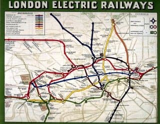 London Electric Railways Map - Vintage Mouse Mat