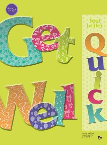 Oversized Get Well Card With Built in Bookmark. (Big get well)