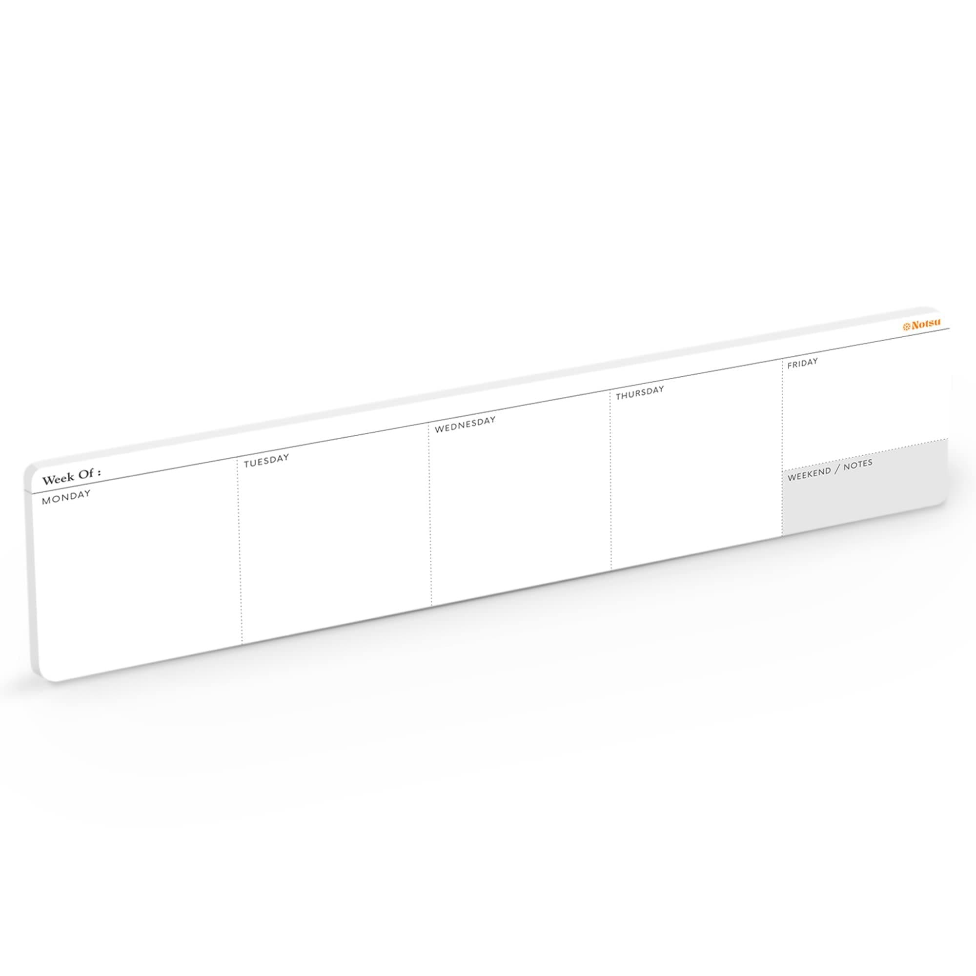 Weekly Planner Notepad | Tear Off Desk Calendar Pad, Undated | Mini Desk Planner Pad, Fits Alongside Keyboard | 50 Sheets, Thick Paper