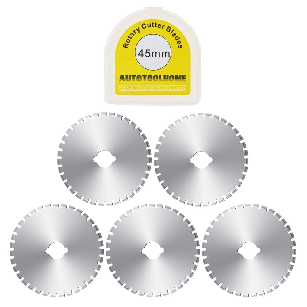 5 Pack 45mm Skip Rotary Blades Perforated Blades Perfprated Paper Perforating Tool for Crochet Edge Projects Fleece and Scrapbooking