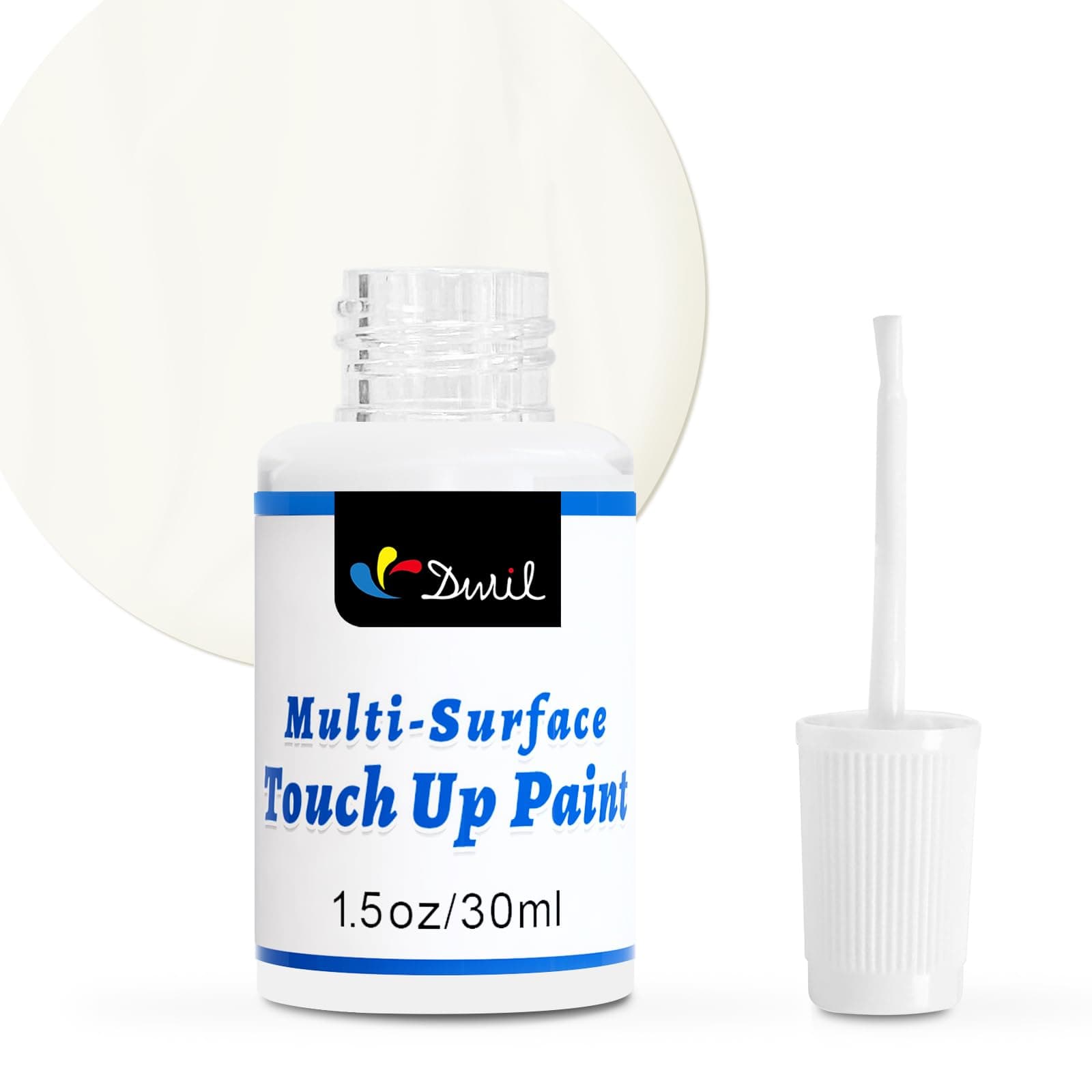 White Touch Up Paint - Multi Surface Touch Up Paint Pen, Scratch Repair for Wall, Door, Cabinets, Metal, Appliance, Wood, Furniture, 1.5 Fl Oz (Semi Gloss, Floral White)