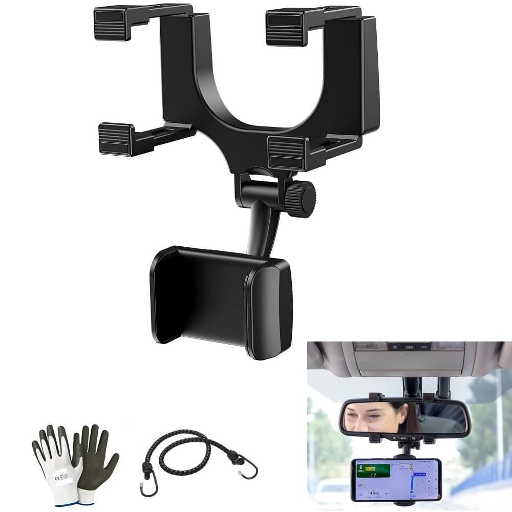 Compatible with Renault Megane Sporter dCi 8V110CV EDC Ener.Bose Mobile Phone Holder for Rearview Mirror, Car, Camper, Truck Adjustable 360° to 5 Inch 17 x 12 x 8 cm