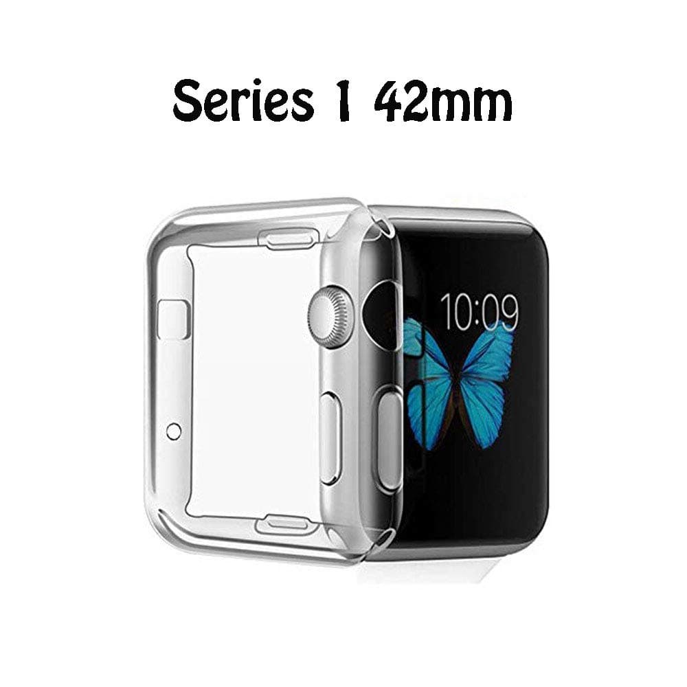 FINENIC Compatible for Apple Watch Series 1 42mm Screen Protector case Cover.TPU All-Around 0.3mm Ultra-Thin Cover Compatible for iwatch Series 1 42mm