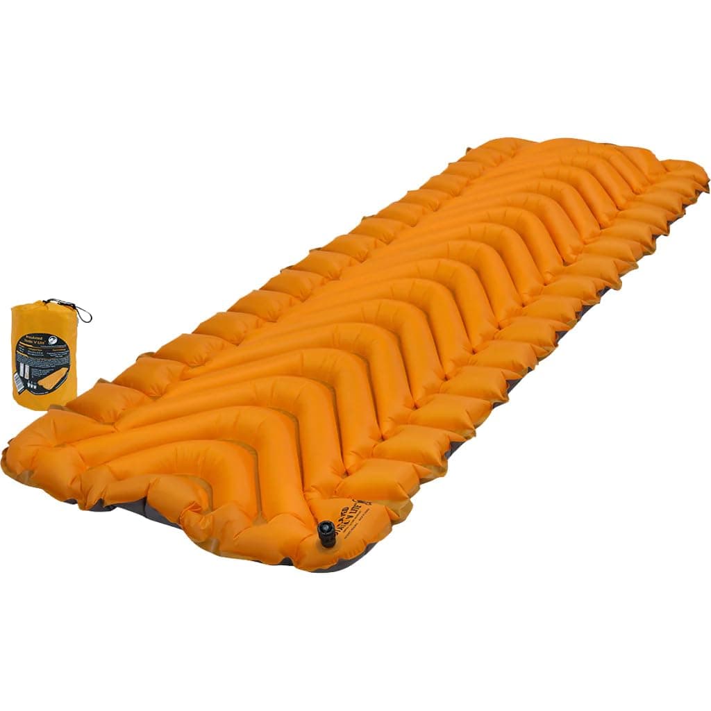 Insulated Static V Lite Inflatable Sleeping Pad | Comfortable, Lightweight, Easy to Inflate, Portable Air Bed for Hiking, Backpacking & Camping — Orange