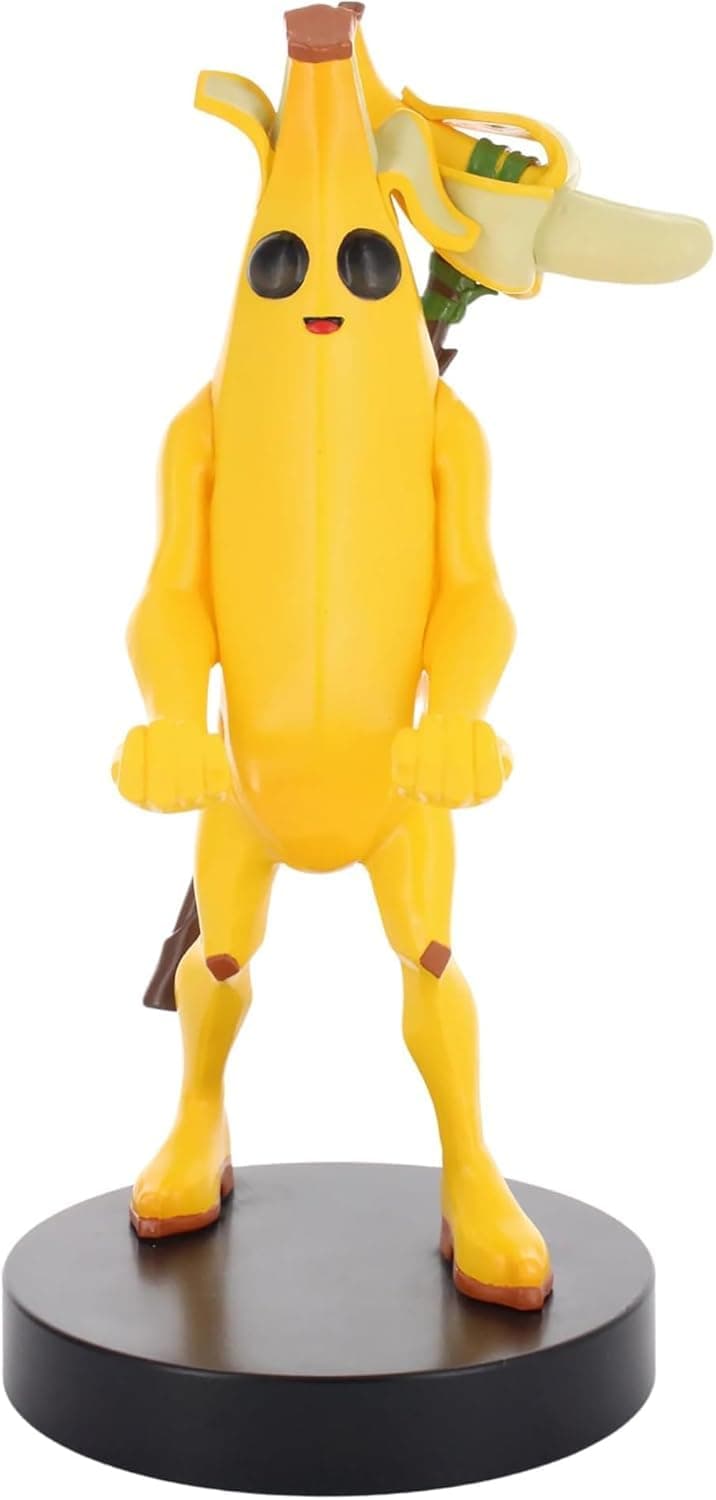 Exquisite Gaming: Fortnite: Peely - Cable Guys Original Controller & Phone Holder, Yellow Banana Collectible Device Stand, Officially Licensed Figure