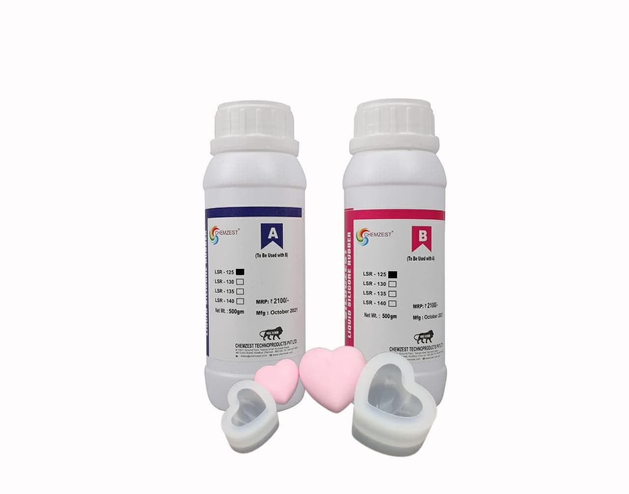 Silicone Mold Making Kit,25A Liquid Silicone Rubber,1:1 Mixing Ratio|Jelly Tray,Artificial Jewelry,Cement Statues Mold Making|Translucent(500GM+500GM)