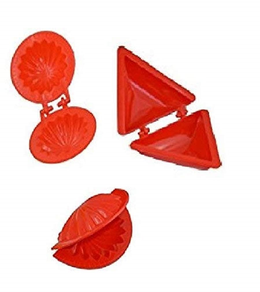 N M Z Dough Press Dumpling Samosa Modak Gujiya Pie Mould Maker Set of 3