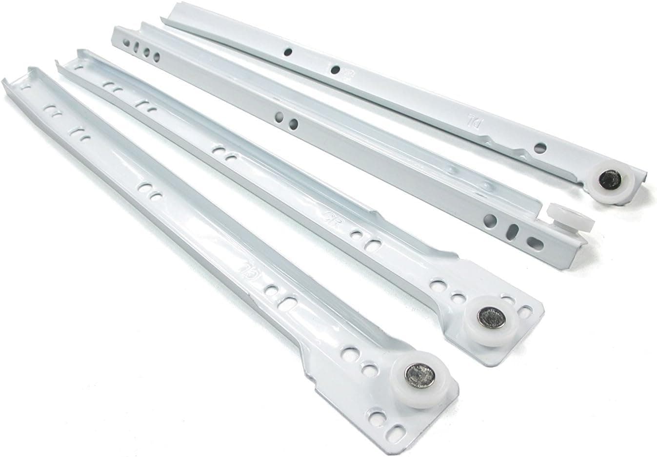Royal Apex Cabinet Rails Drawer Track Slides For Computer Table Clothing Cabinets With Wheels White Color (12 inch)