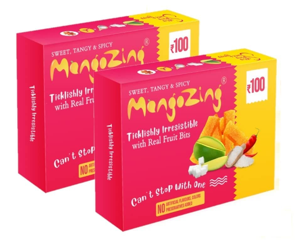 Offer - Mango Zing - [ 2022 HoReCa Award Winning Spicy Fruit Bar ] - Crafted with Tangy Mango bits - Pack of 10 * 2 - Ready to eat Snack