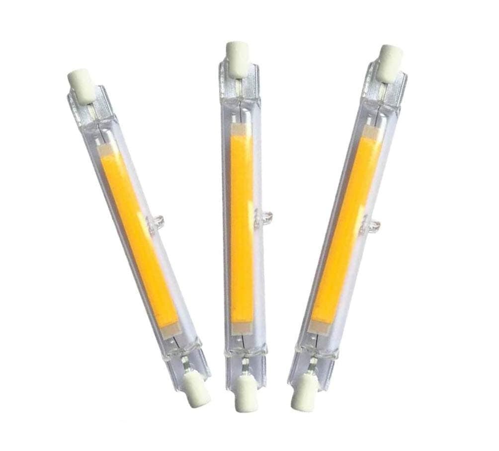 10W R7S LED Bulb (3 Pack) 100W Halogen Equivalent 118mm J-Type Base Cool White 6000K Double Ended Flood Light 360 Beam Angle Landscape Lights 110-140V