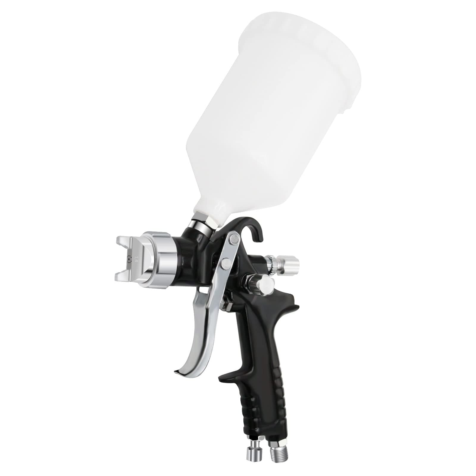 Gravity Feed Spray Gun with 600CC Capacity with 1.4mm -1.8mm Nozzle Professional Air Paint Sprayer