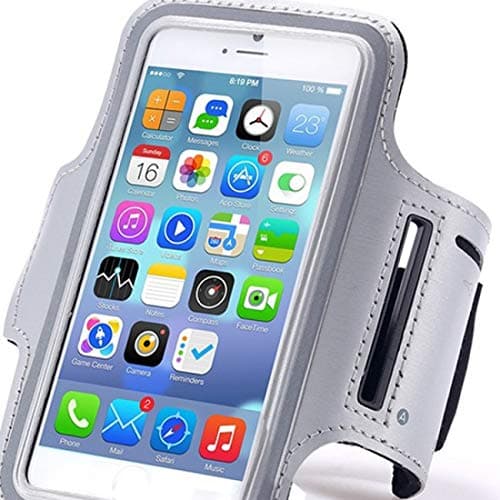 MARGOUN Cell Phone Armband Case for iPhone 11 pro max/xs max / 7 plus / 8 plus Adjustable Elastic Band and Key Slot, Running Arm Band Sports Phone Arm Case Holder for Jogging, Gym Workouts (grey)