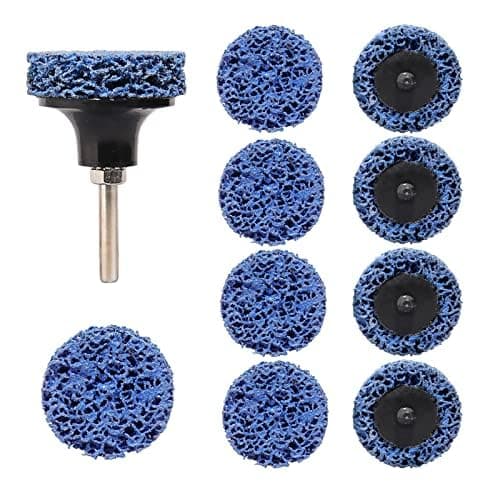 Grinding Discs, 10 Pcs 2 Inch 50mm Nylon Discs Stripping Wheel, Rust Removal Grinding Disc for Metal Steel Grinding Polishing (Blue)