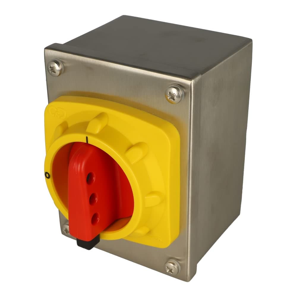 SDS253EB | CRAIG AND DERRICOTT I-SWITCH RANGE SWITCH DISCONNECTOR 25A, 3P + 2 E/B AUX IP65 STAINLESS STEEL ENCL