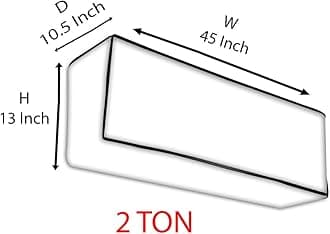 Split Ac Cover Indoor Unit For 2 Ton Capacity Ac, All Weather Polyester Cover / Attractive Digital Prints / Dustproof / Water Resistant Ac Cover (Black Flower)