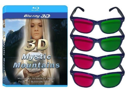 3D Mystic Mountains [Blu-ray 3D] and 4 3D Glasses Pack