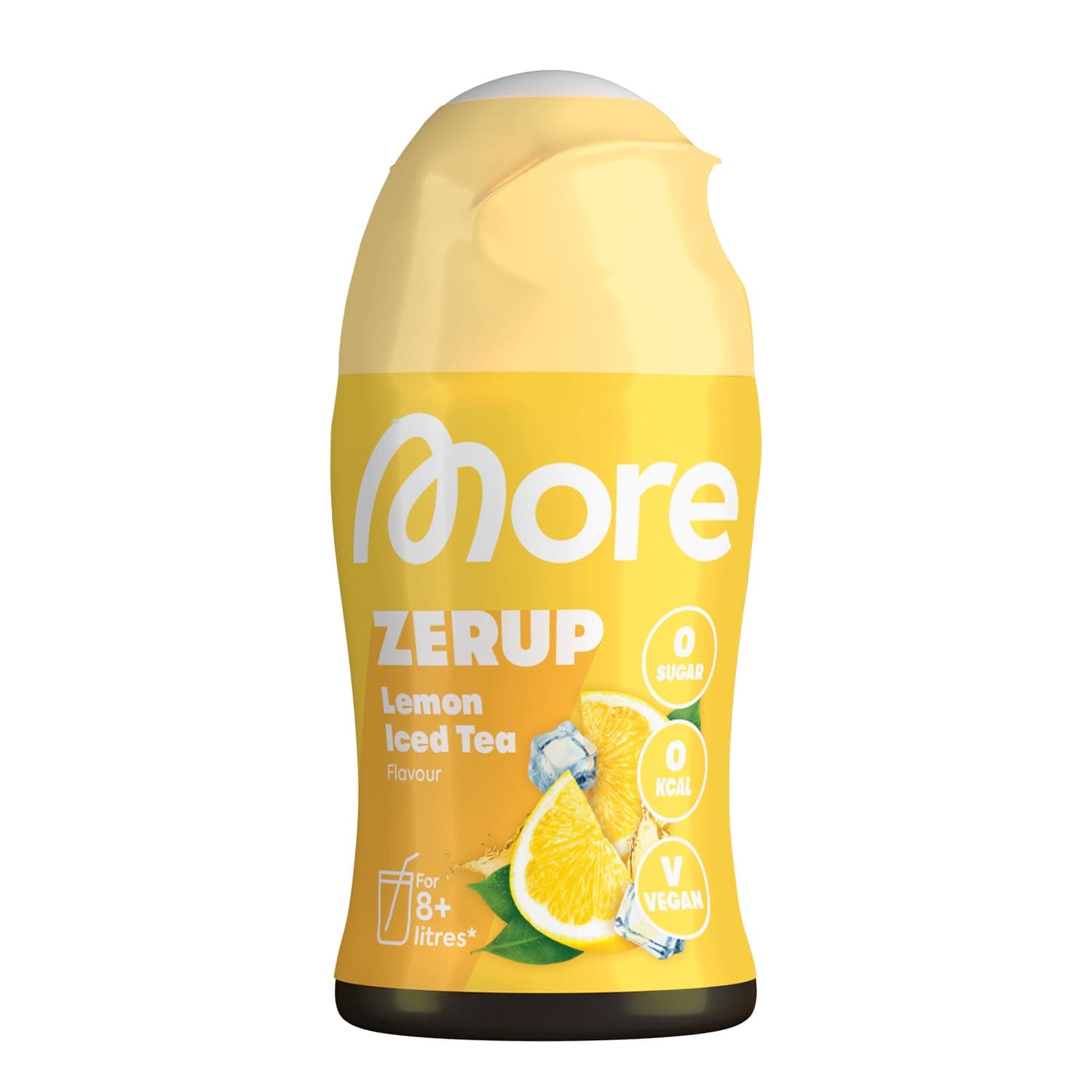 – MORE Zerup, Zero Calorie Syrup a.o. with Real Fruit Extracts, Lemon Iced Tea, 65 ml (up to 8 l Softdrink) - Zero Added Sugars