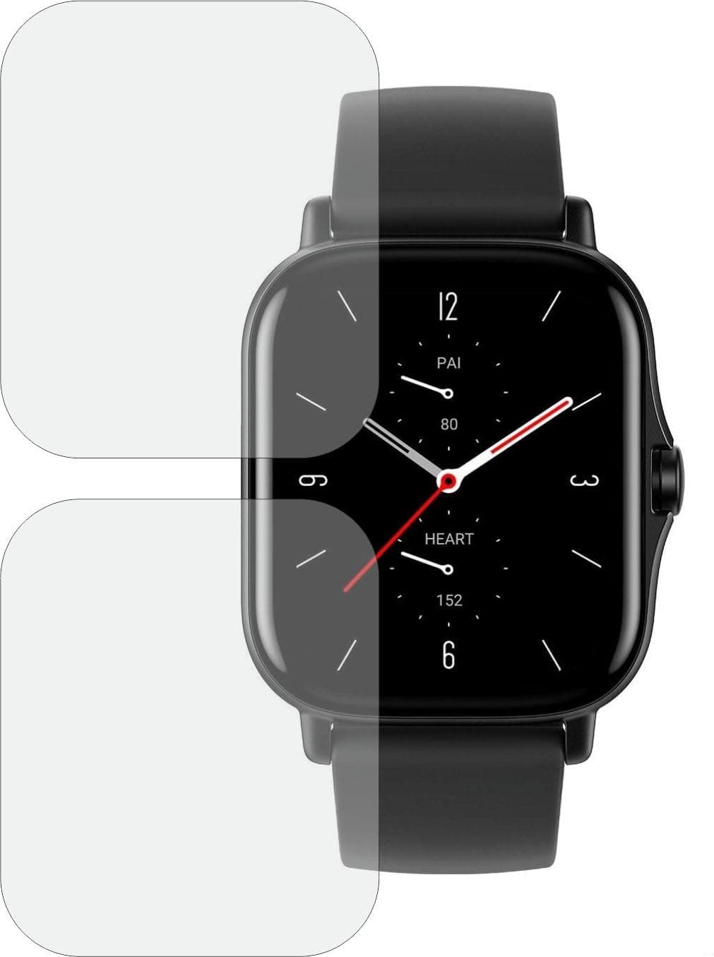 TELTREK Hydrogel Screen Protector Compatible With Amazfit GTS 2E SmartWatch,Flexible, Shatterproof Hydrogel TPU With Nano Auto Heal Tech, Pack of 2, Not a Tempered Glass