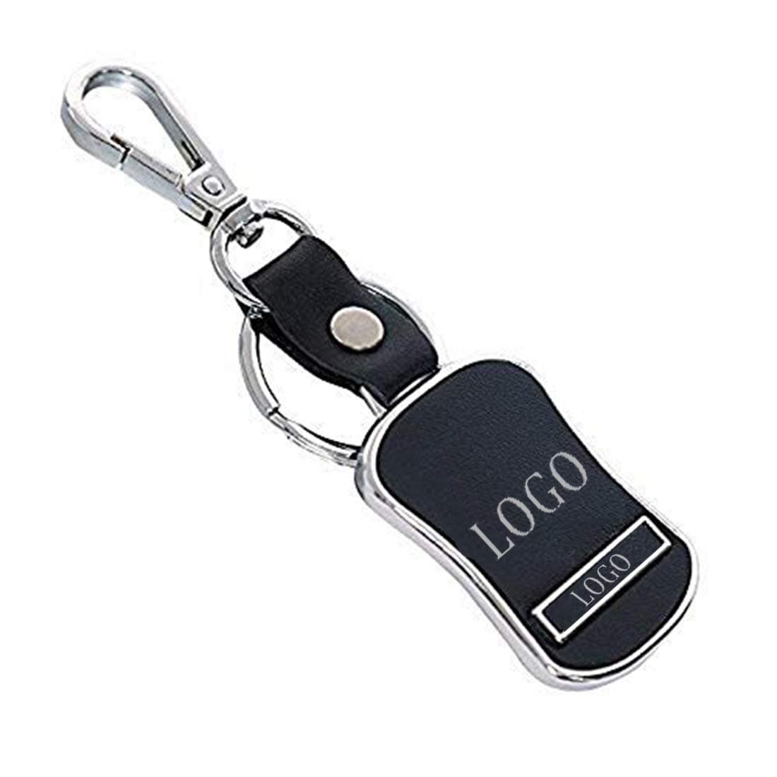SOI Leather Chrome Car Key Chain Key Ring Compatible with Maruti Suzuki Cars