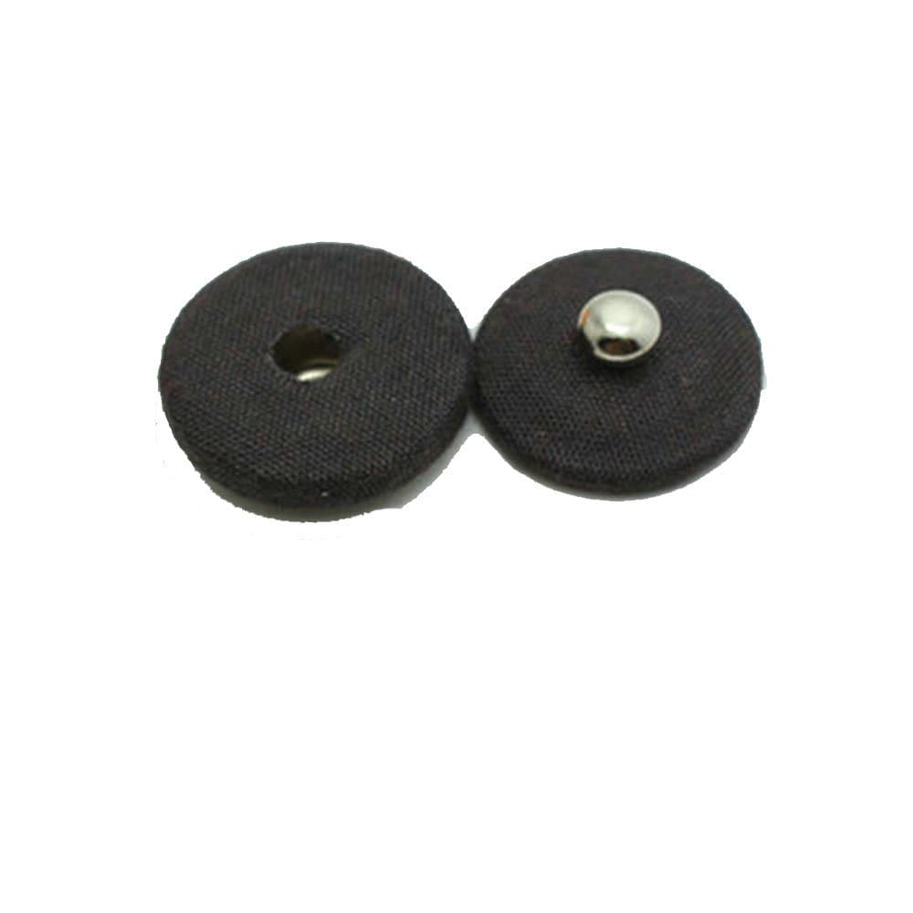 Lyracces Fabric Covered Brass Snap Fastener Press Studs Sewing Buttons Popper Tich 11mm 10pcs (Dark Coffee)
