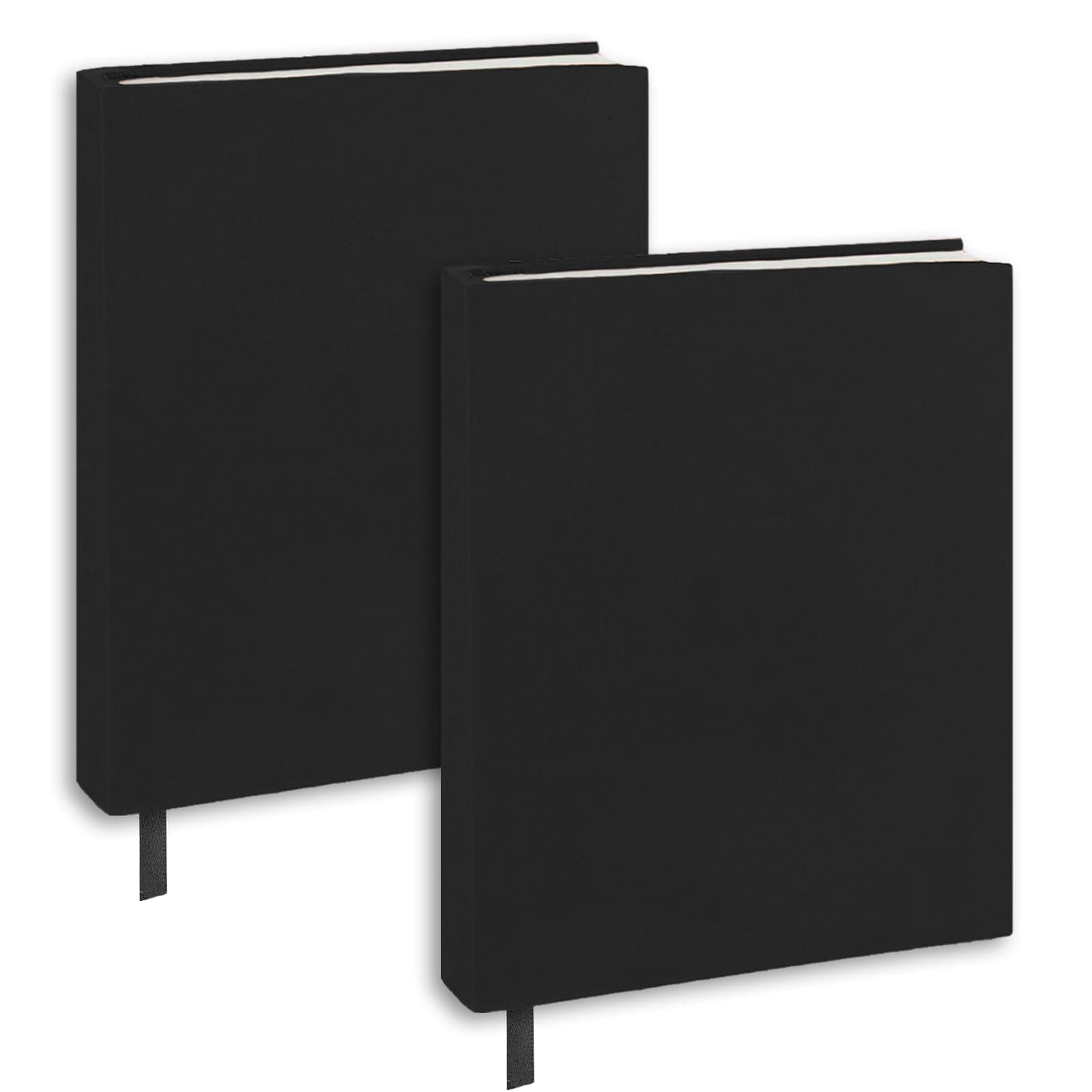 KICNIC Black Book Covers 2 Pack, 6"x9" Stretchable Book Sox Suitable for Most Hardcover Books, Up to 8.5”X9.5”,Washable and Reusable Protective Cover for Textbooks