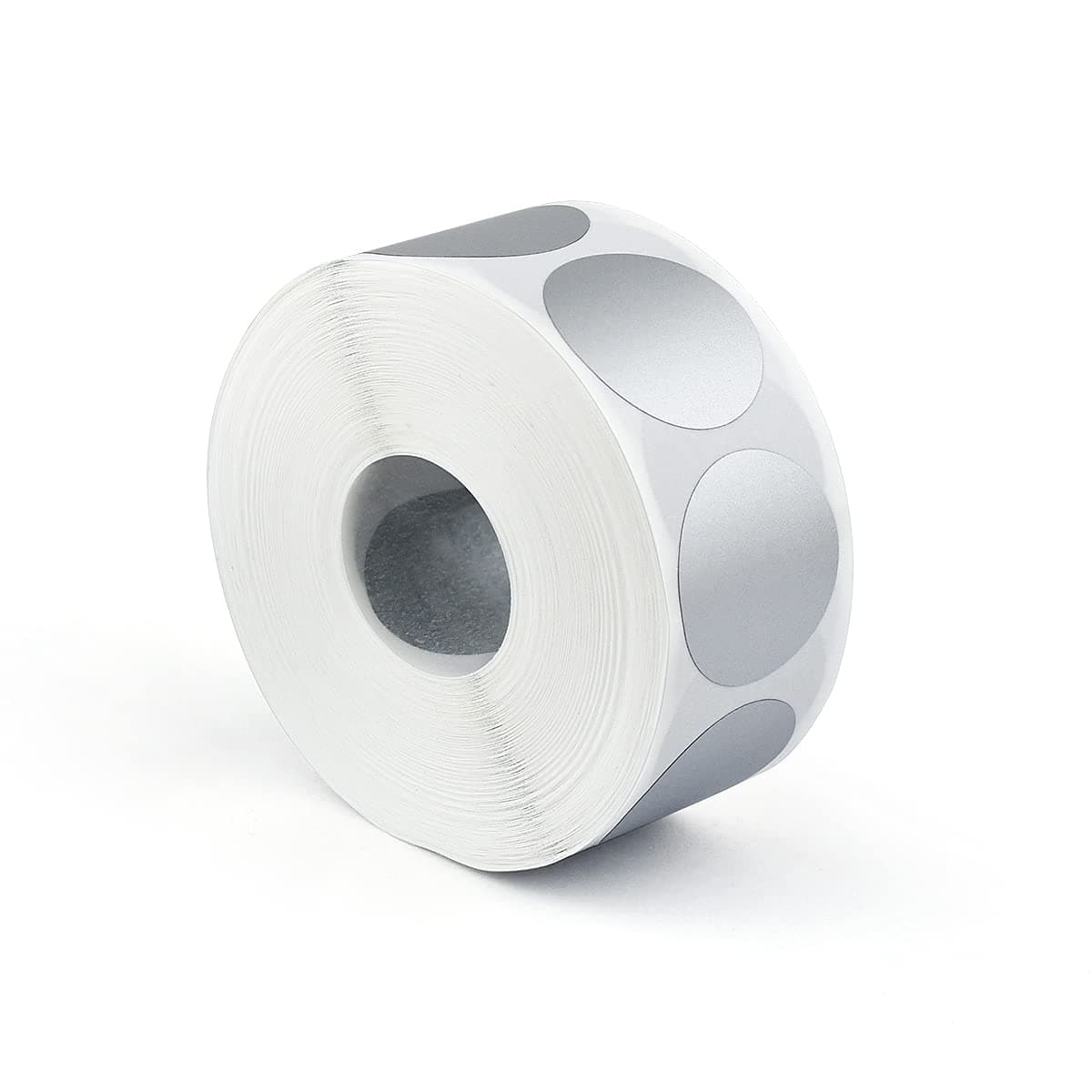 - 1 Roll 1000 Pcs 1" Round Scratch Off Stickers Labels Self Adhesive Labels for Lottery Tickets DIY, Raffle Ticket Games Creating (Silver)