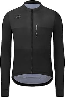 Men's Cycling Jersey Long Sleeves Road Bike Jersey Shirt Cycling Tops, Zipper Pocket Lightweight PRO Race Fit UPF 50+