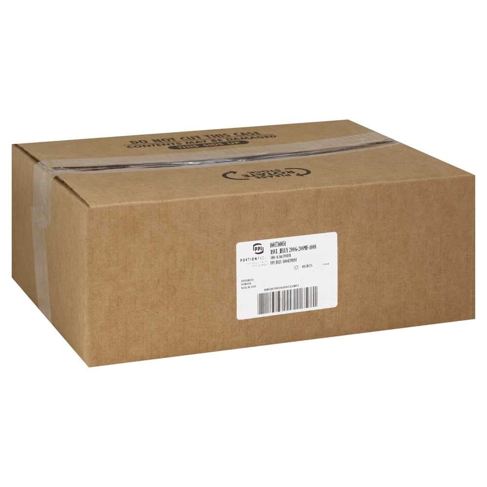 Portion Pac Strawberry, Mixed Fruit and Grape Jelly in Pouch, 0.5 Ounce -- 500 per case.