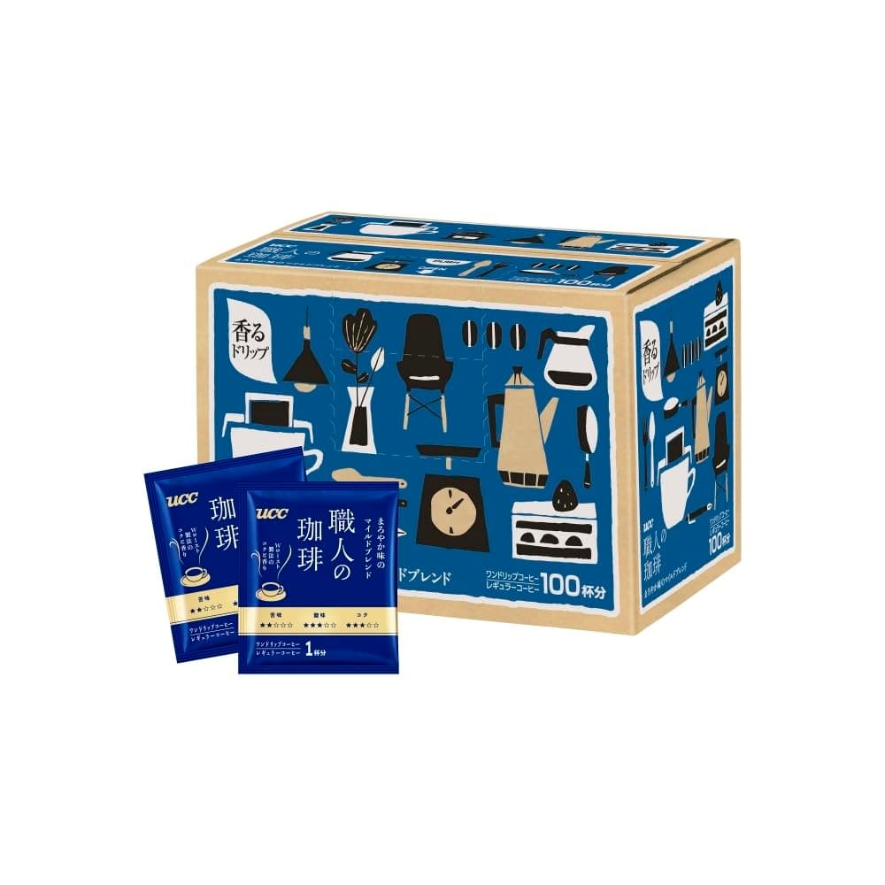 UCC Craftman's Drip Coffee, Mild Taste, Mild Blend, 100 Cups