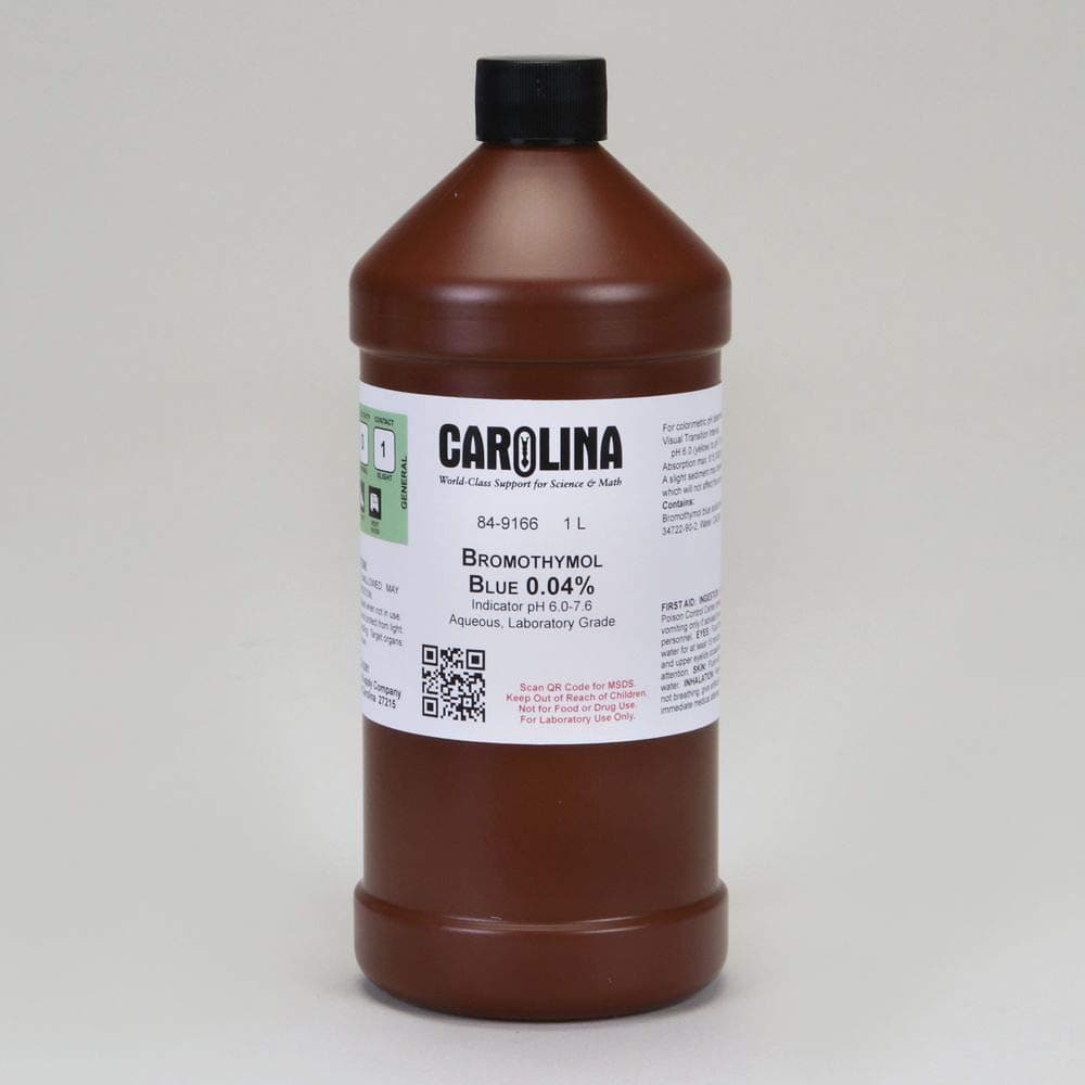 Bromthymol Blue, 0.04% Aqueous, Laboratory Grade, 1 L